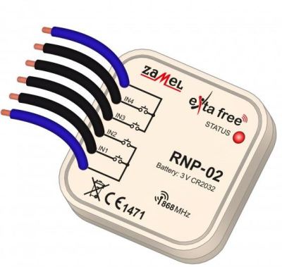 Radiowy nadajnik dopuszkowy 4 kanałowy RNP-02 - Zamel