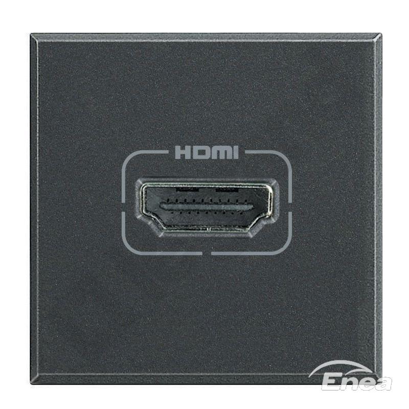 GNIAZDO  HDMI 2 MODUŁY ANTRACYT